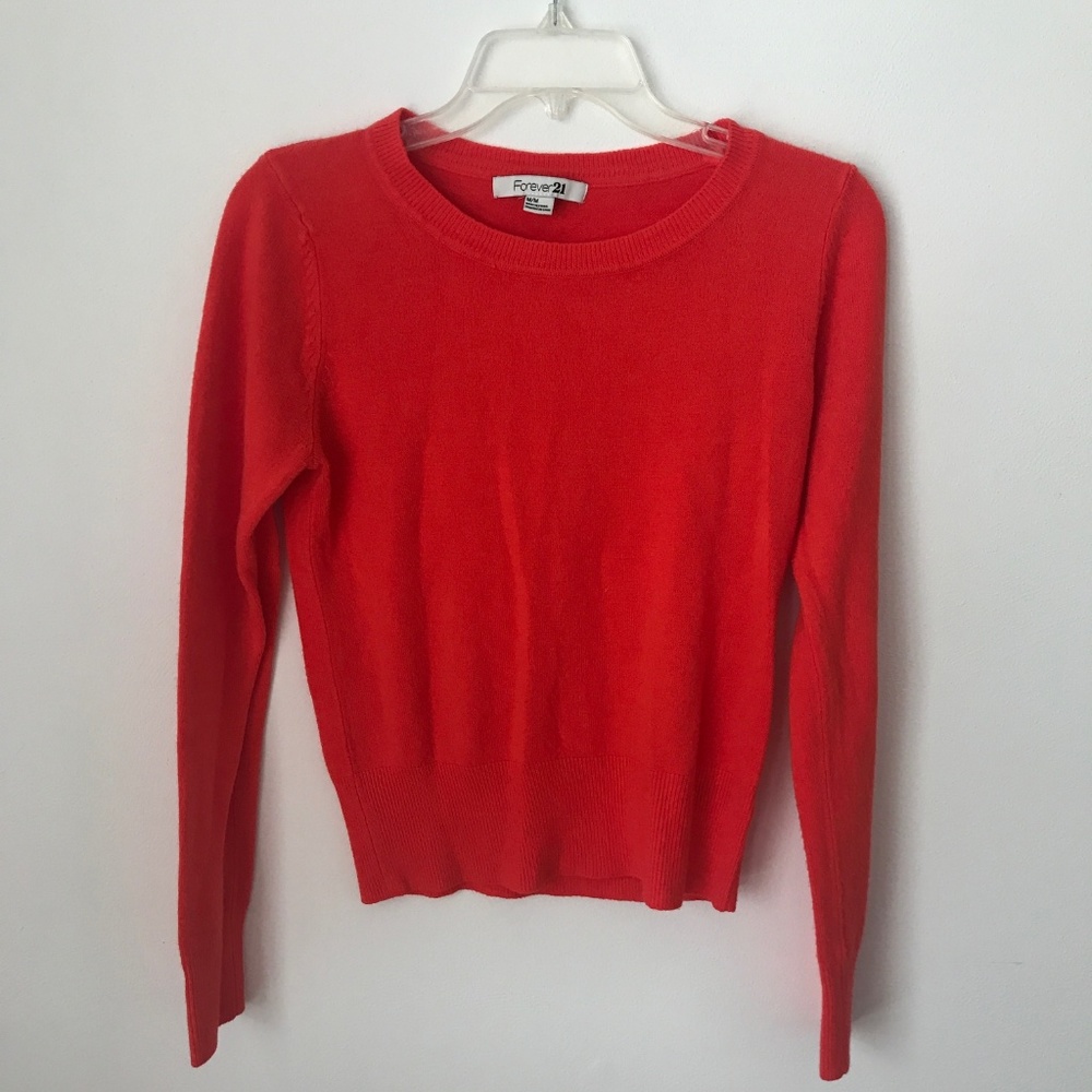 ❗️SOLD❗️ Forever 21 Red Orange Sweater